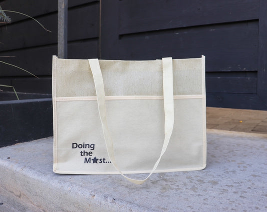 "Doing the Most"  Laminated Reusable Shopping Tote