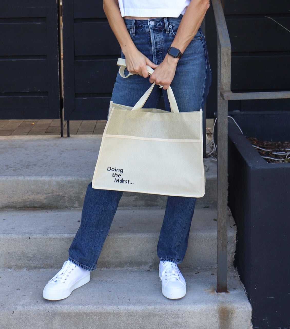 "Doing the Most"  Laminated Reusable Shopping Tote